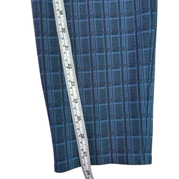 Theory Women’s Pants XL Skinny Leggings Style 170/72Y Blue Grid Stretch Pull-On - Picture 10 of 10